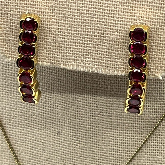 Vintage Technibond Classic 18K Gold Bonded 925 Necklace & Earring Set - Picture 10 of 17